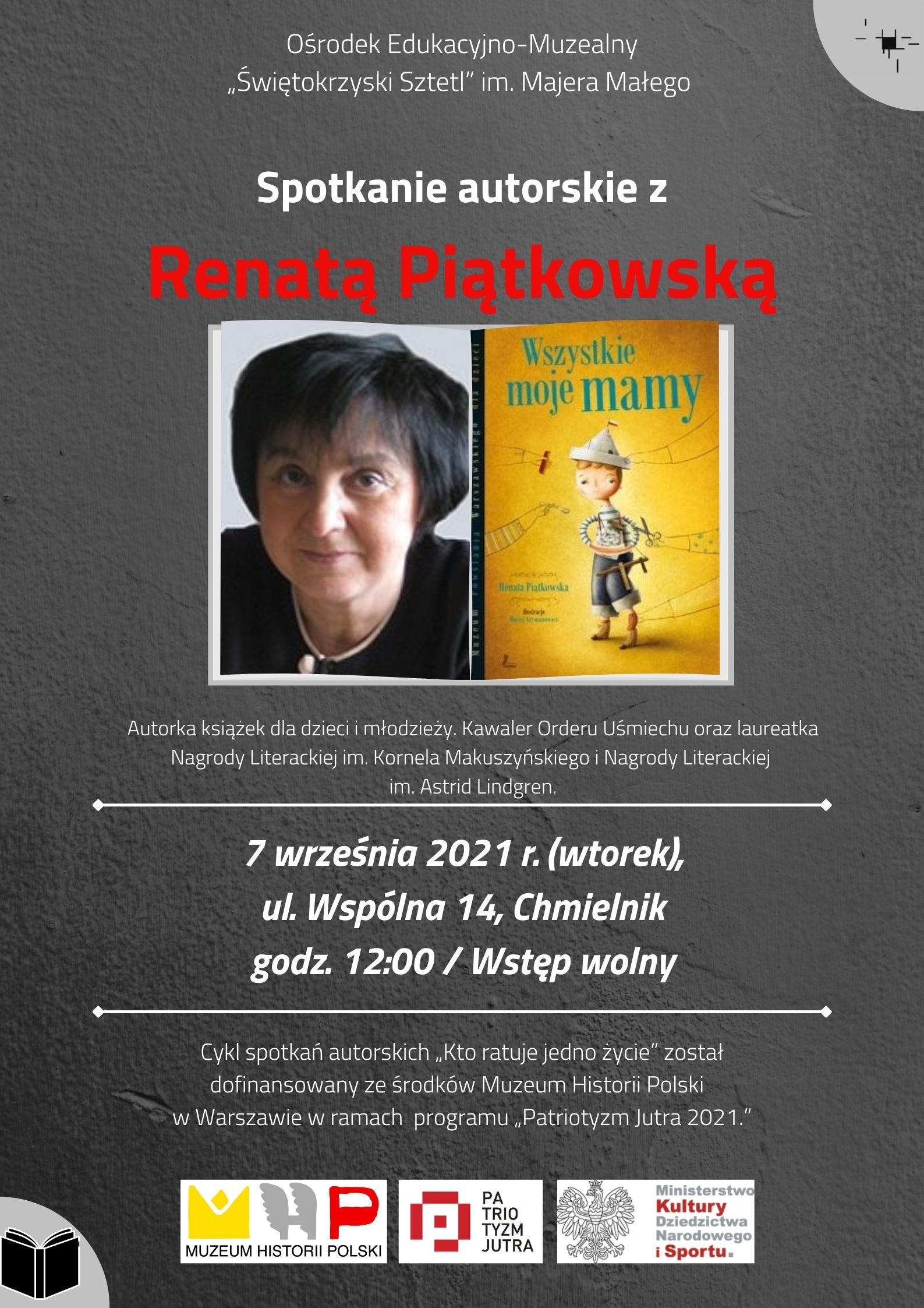 Plakat, spotkanie z&nbsp;R. Piątkowską