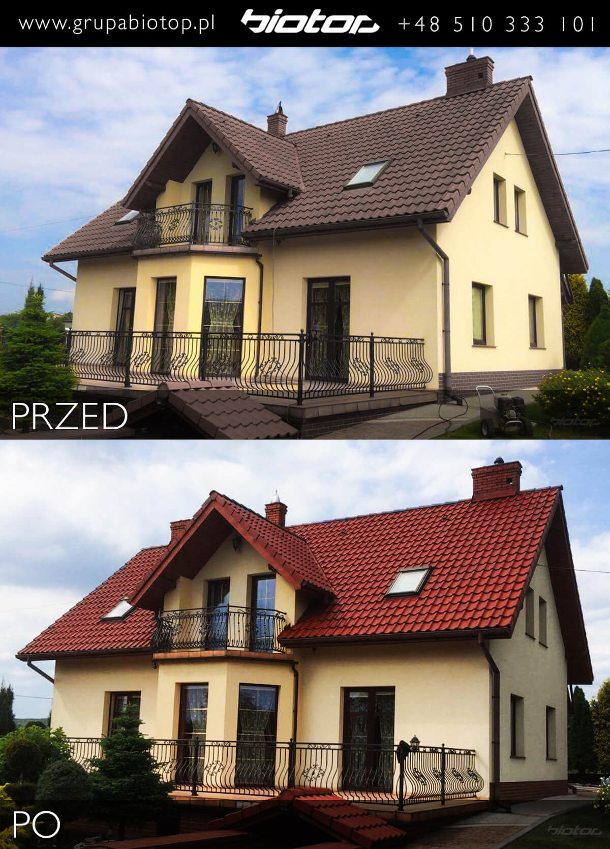 metamorfoza dachu po&nbsp;malowaniu dachowki ceramicznej 63d10ef4dcc78